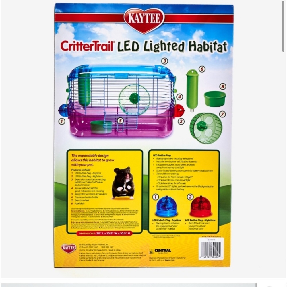 New!🐁HAMSTER, GERBIL or MICE Cage CritterTrail Lighted Habitat